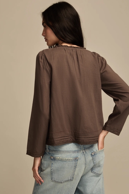 LONG SLEEVE LACE SWING TOP, image 3