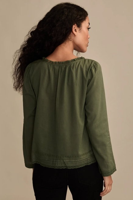 LONG SLEEVE LACE SWING TOP, image 3