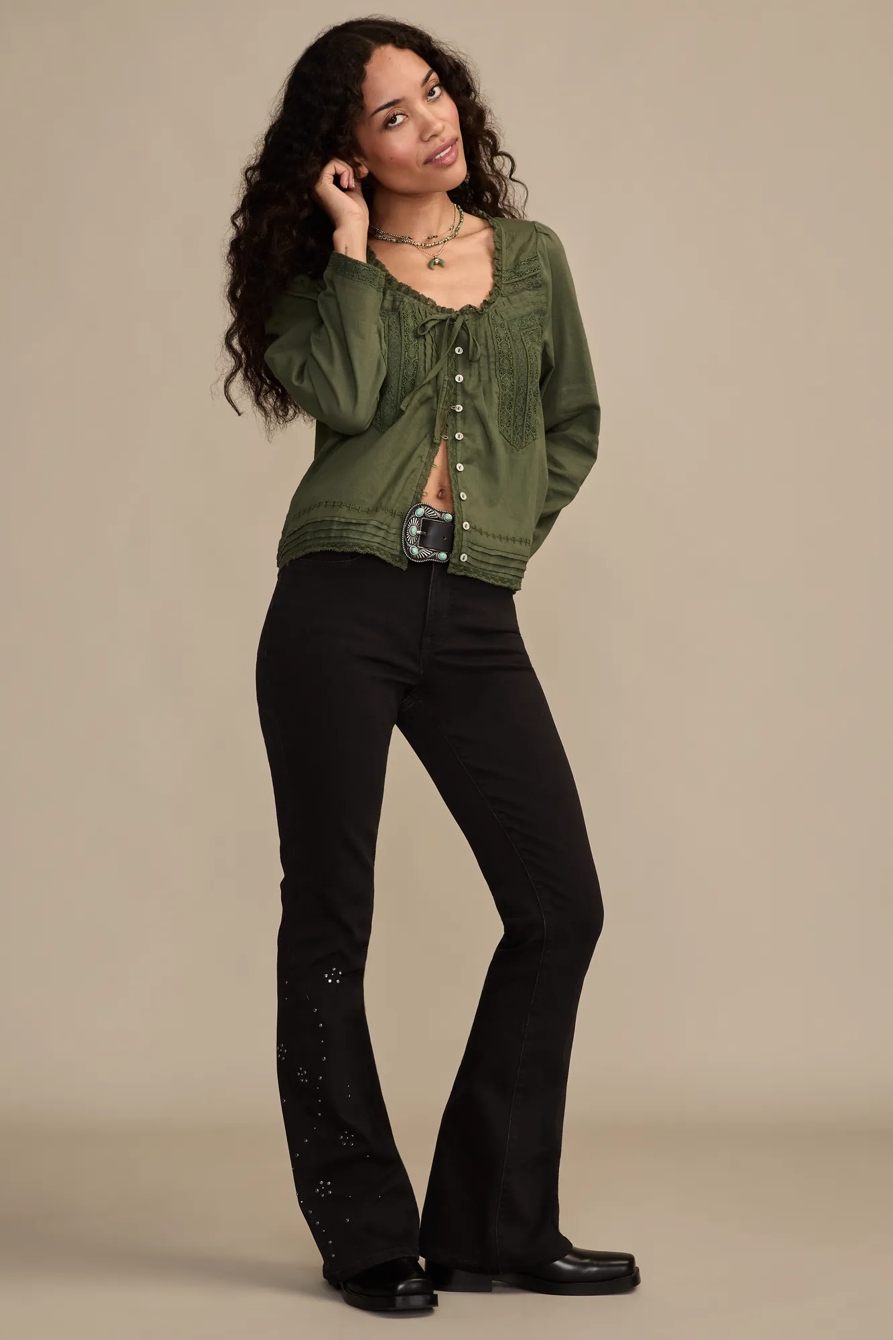 LONG SLEEVE LACE SWING TOP, image 5