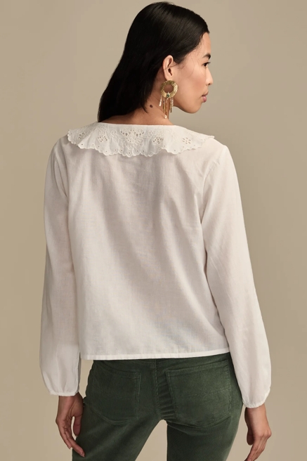 CUTWORK PETER PAN COLLAR TOP, image 3