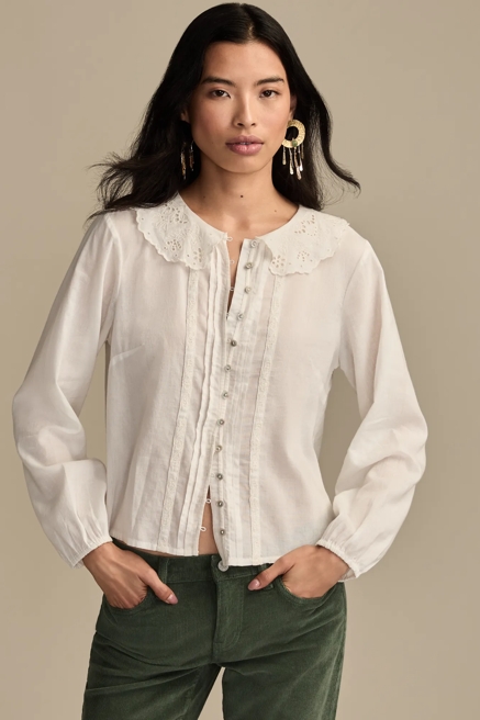 CUTWORK PETER PAN COLLAR TOP, image 4