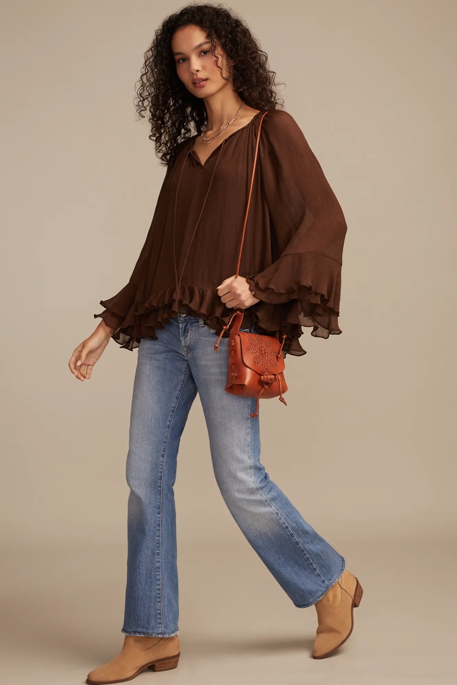 RUFFLE CHIFFON BLOUSE, image 5