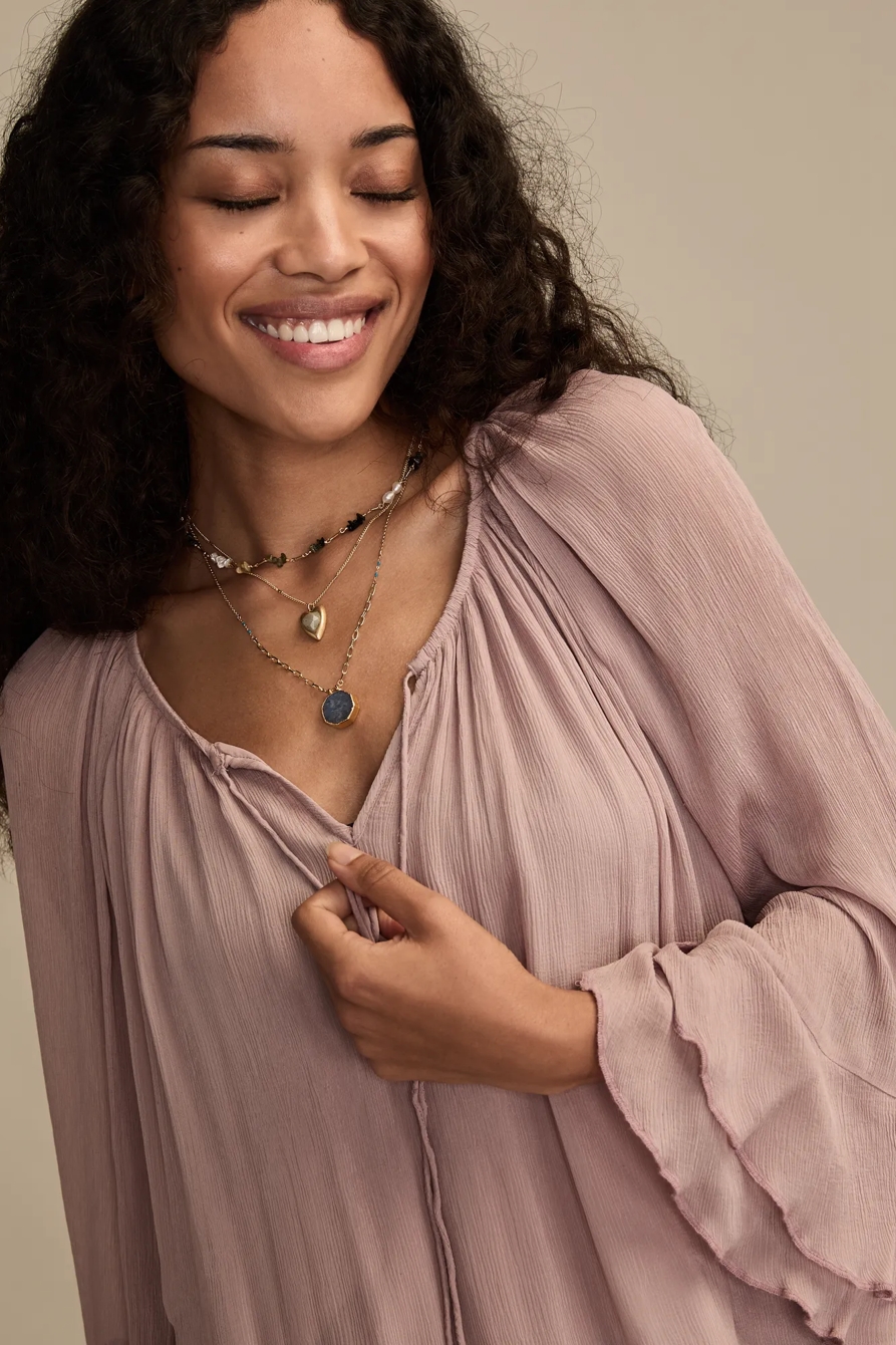 RUFFLE CHIFFON BLOUSE, image 2