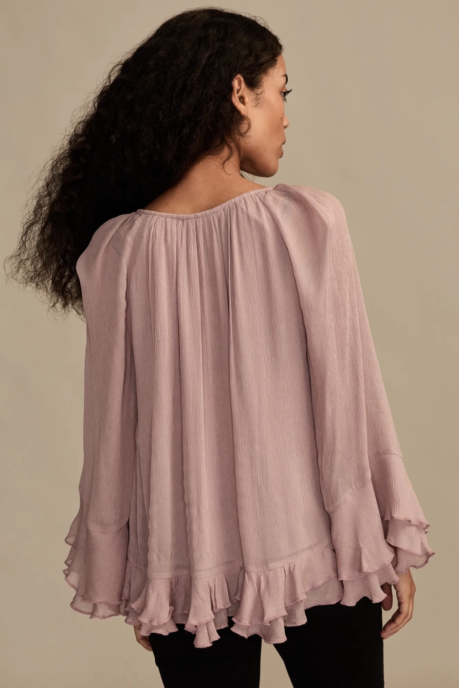RUFFLE CHIFFON BLOUSE, image 3