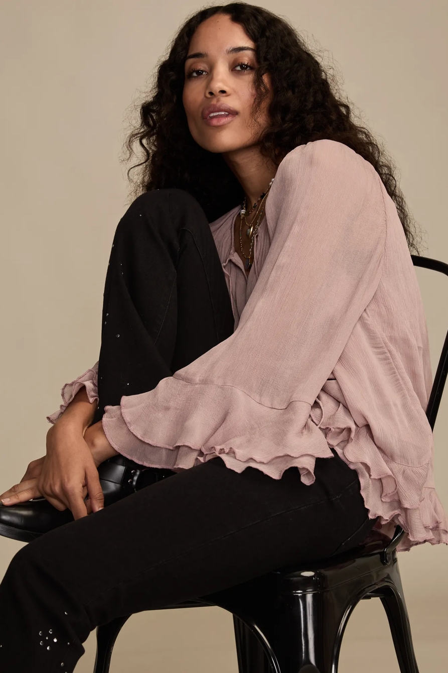 RUFFLE CHIFFON BLOUSE, image 6