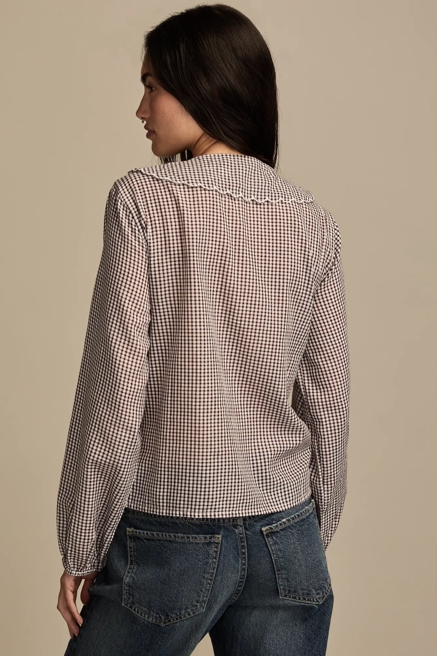 GINGHAM PETER PAN COLLAR TOP, image 3