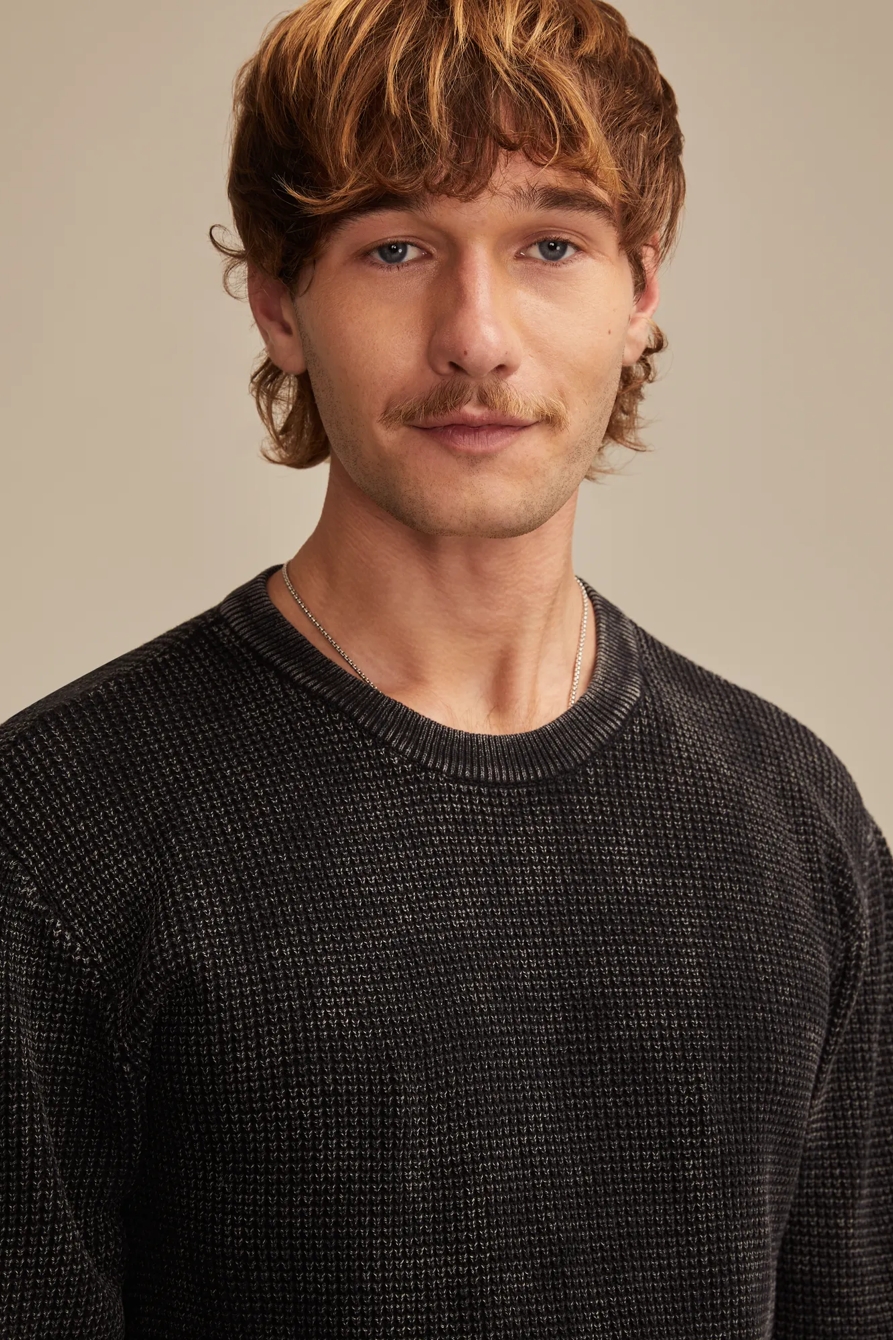 WAFFLE SWEATER CREW, image 5
