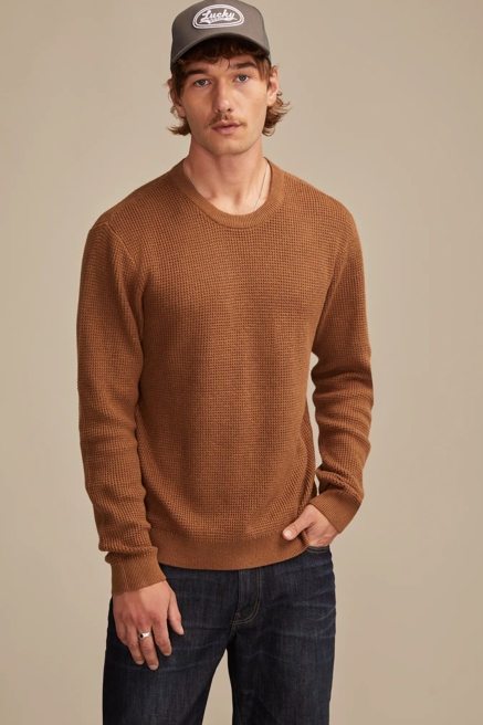 WAFFLE SWEATER CREW, image 1