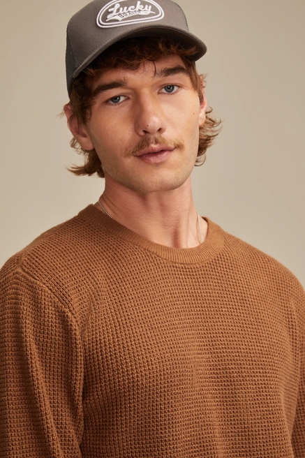 WAFFLE SWEATER CREW, image 2