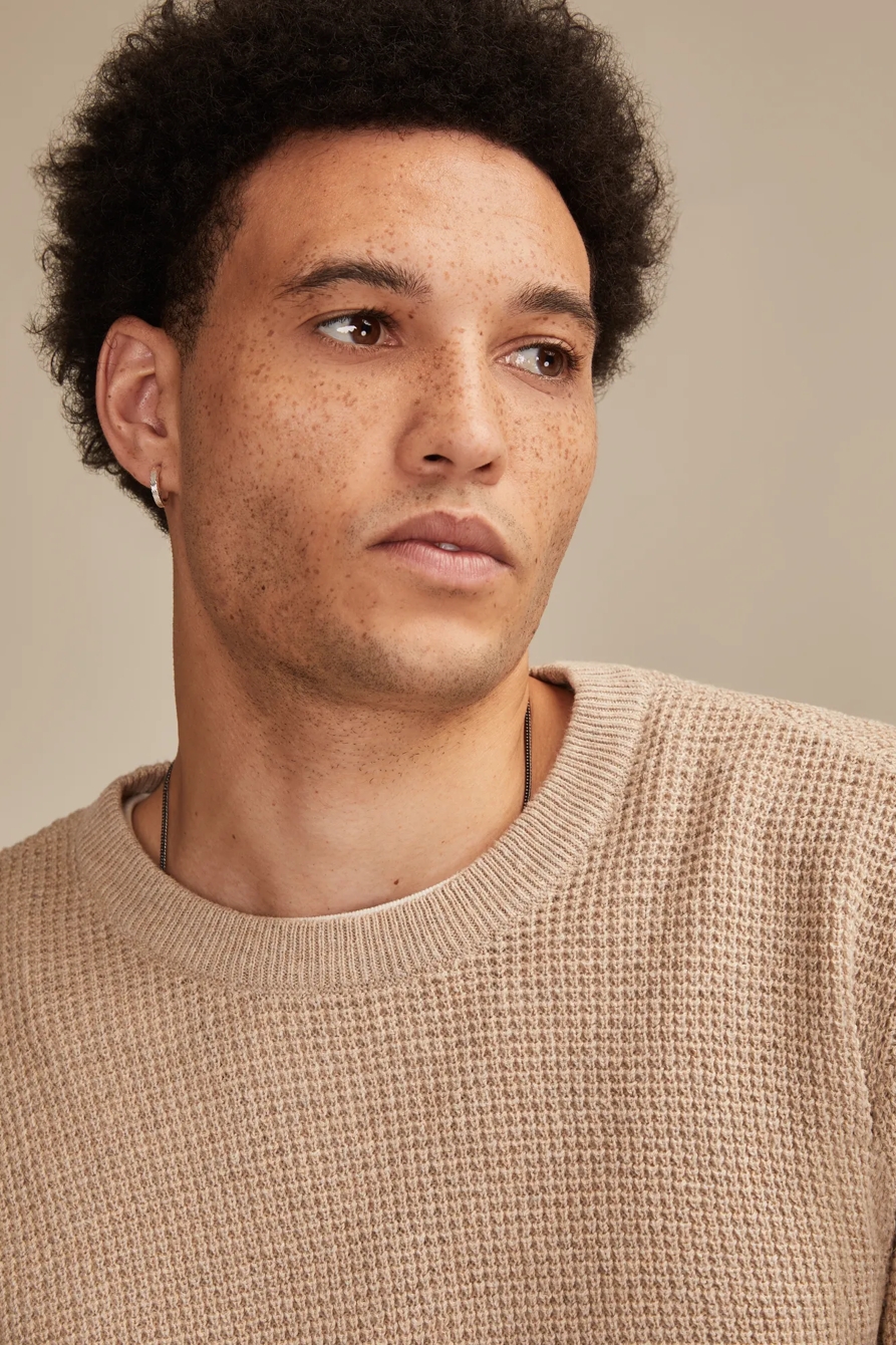 WAFFLE SWEATER CREW, image 2