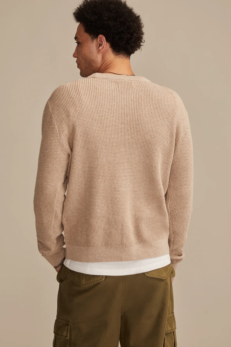WAFFLE SWEATER CREW, image 3