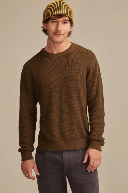 WAFFLE SWEATER CREW, image 1
