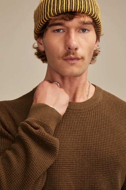 WAFFLE SWEATER CREW, image 2