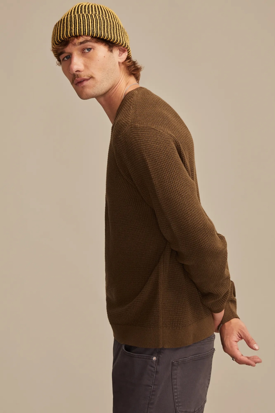 WAFFLE SWEATER CREW, image 4