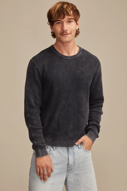 WAFFLE SWEATER CREW, image 1