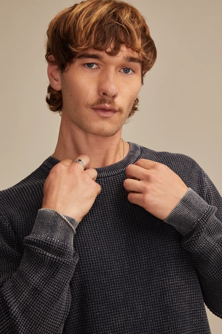 WAFFLE SWEATER CREW, image 2