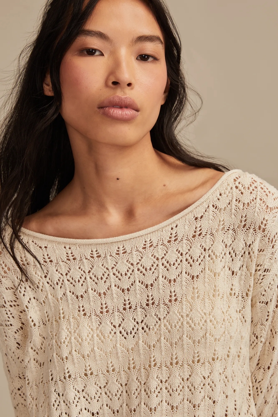 CROCHET SLOUCHY PULLOVER SWEATER, image 5
