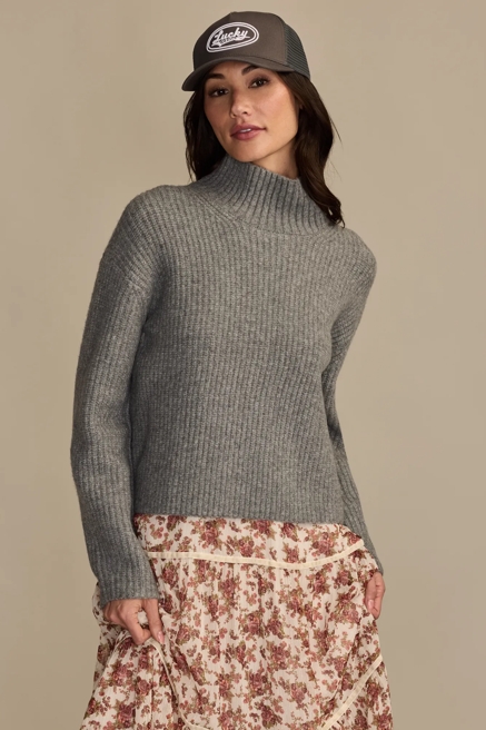 RIBBED MOCK NECK SWEATER, image 2