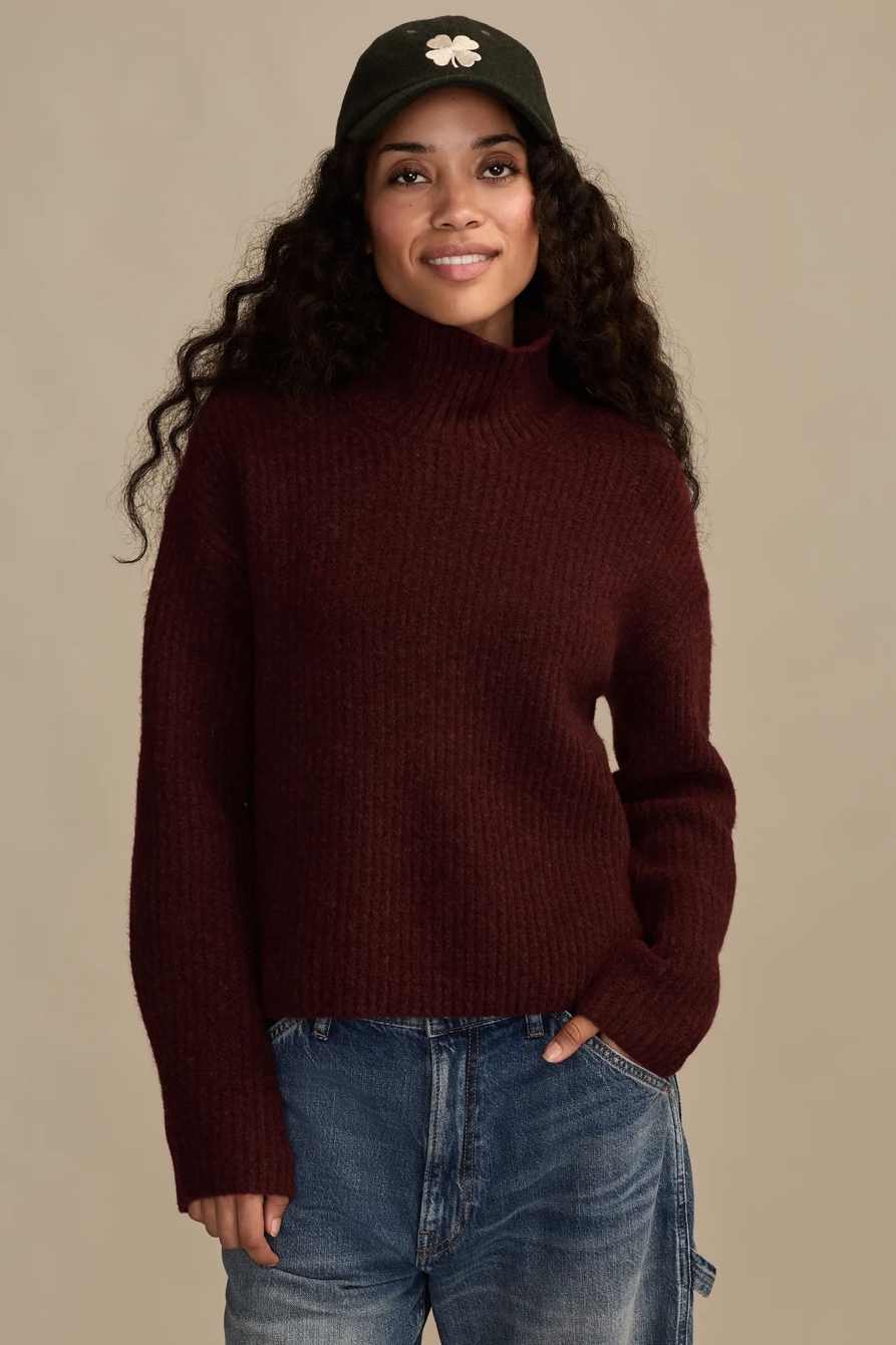 RIBBED MOCK NECK SWEATER, image 2