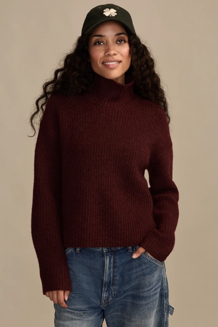 RIBBED MOCK NECK SWEATER, image 2