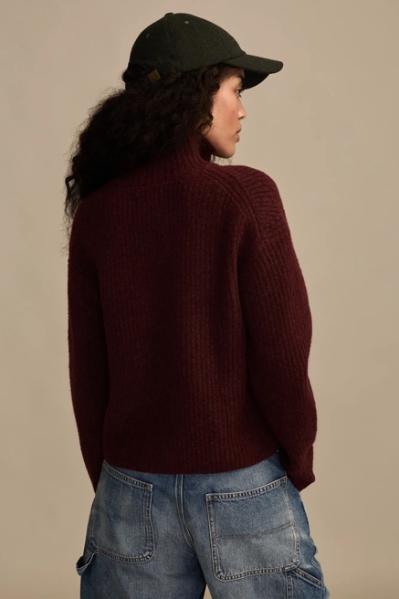 RIBBED MOCK NECK SWEATER, image 3