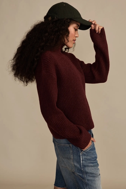 RIBBED MOCK NECK SWEATER, image 4