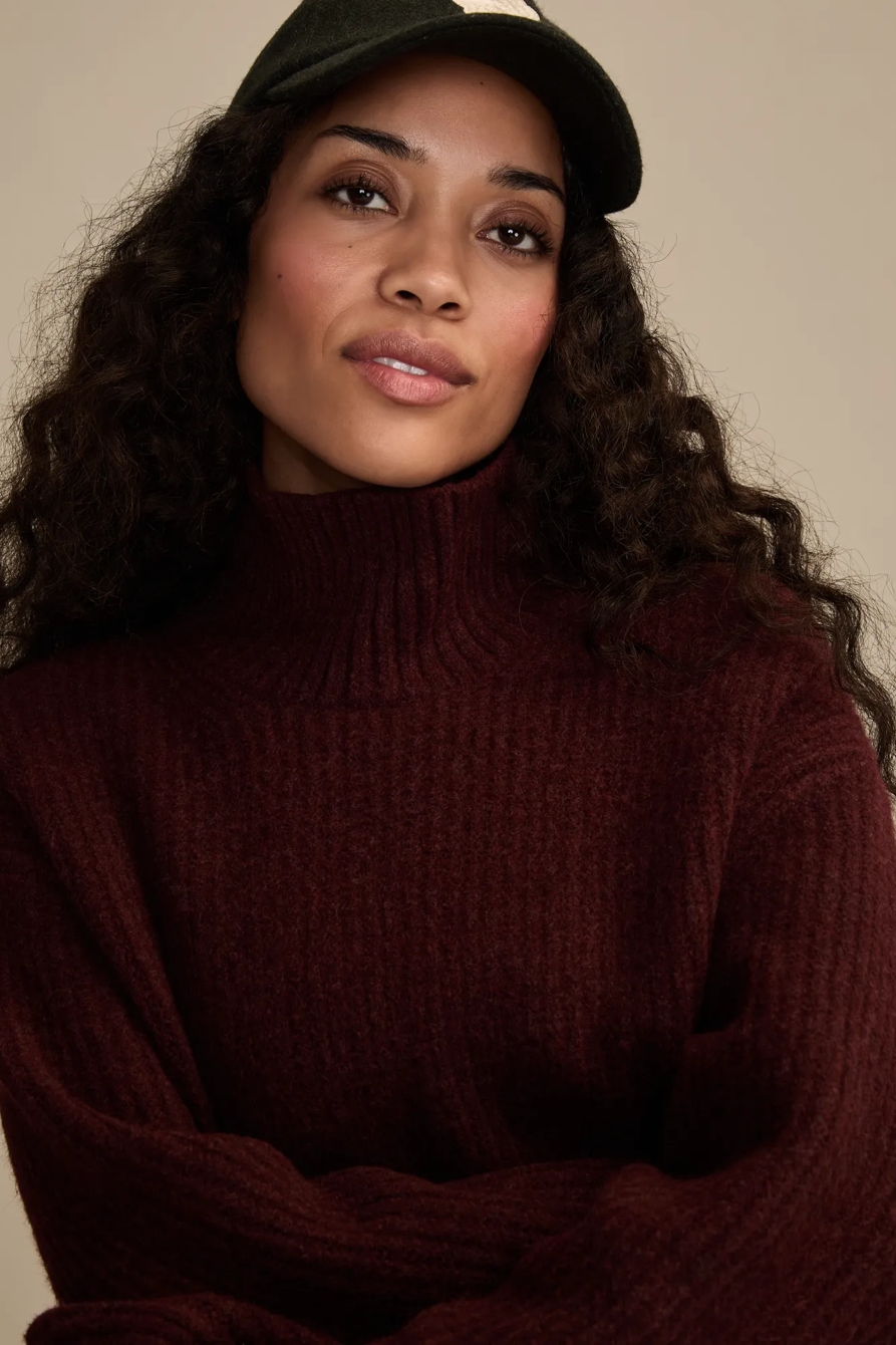 RIBBED MOCK NECK SWEATER, image 5