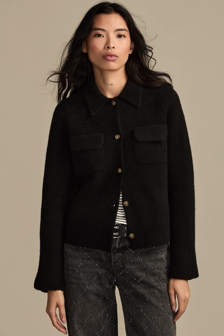 COLLARED BUTTON DOWN SWEATER, image 1