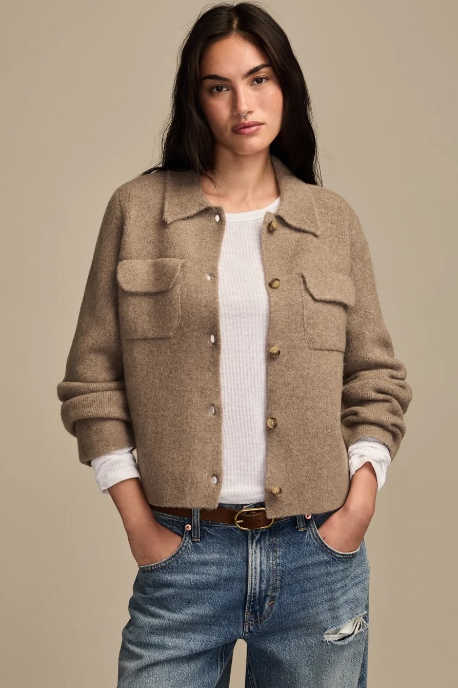 COLLARED BUTTON DOWN SWEATER, image 5