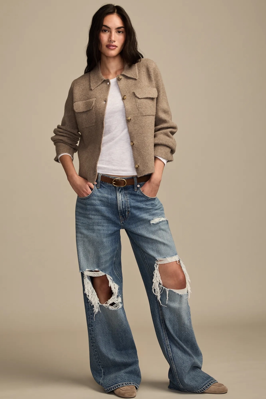 COLLARED BUTTON DOWN SWEATER, image 6