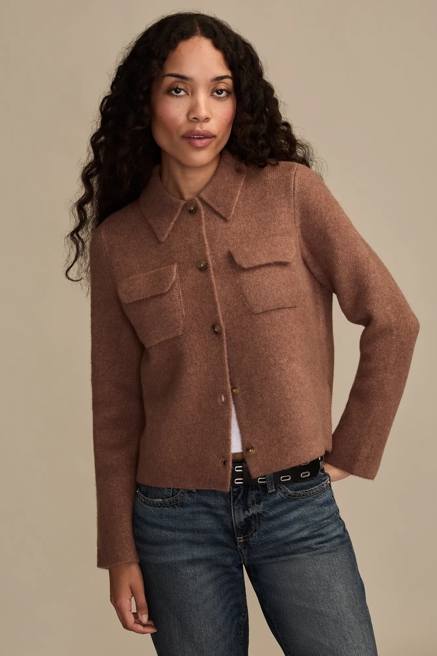 COLLARED BUTTON DOWN SWEATER, image 1