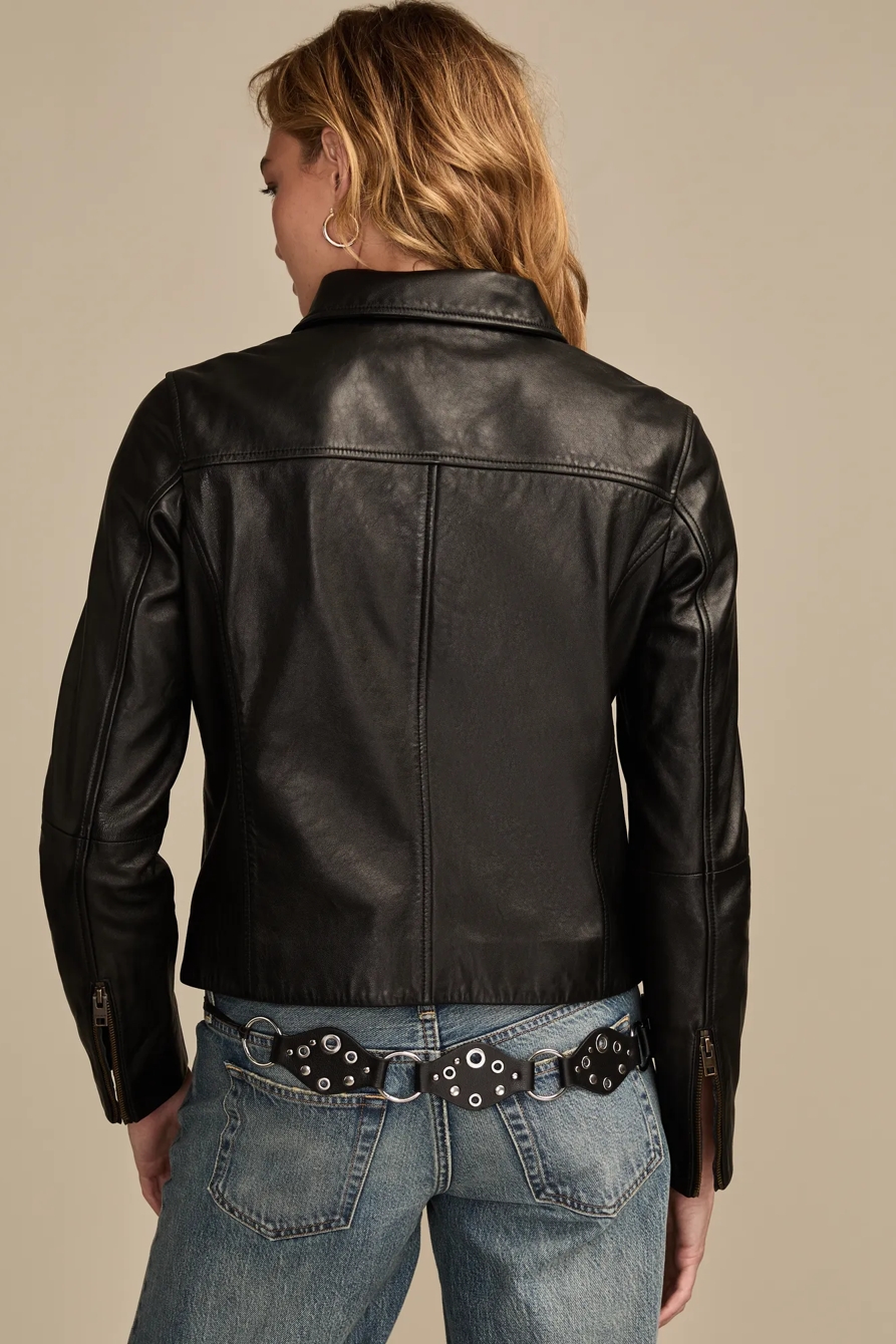 ZIP UP LEATHER JACKET, image 6