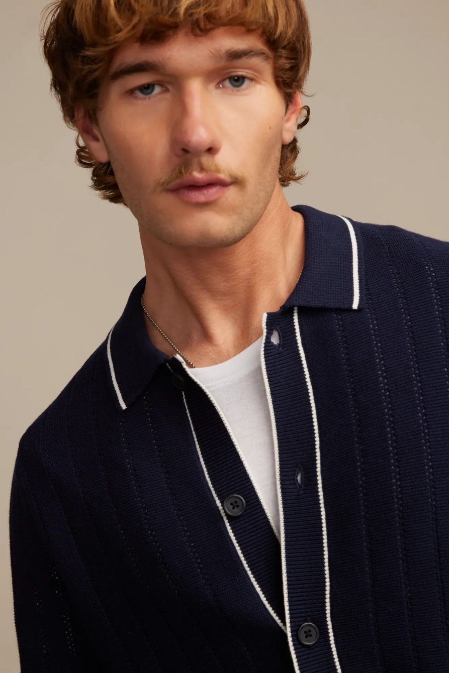 LONG SLEEVE BUTTON DOWN SWEATER, image 2