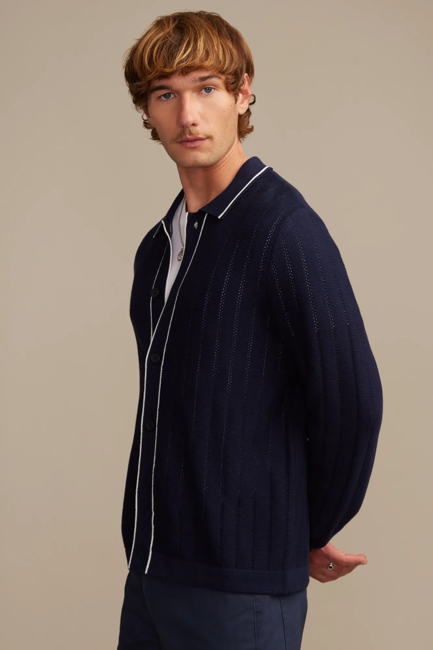 LONG SLEEVE BUTTON DOWN SWEATER, image 5