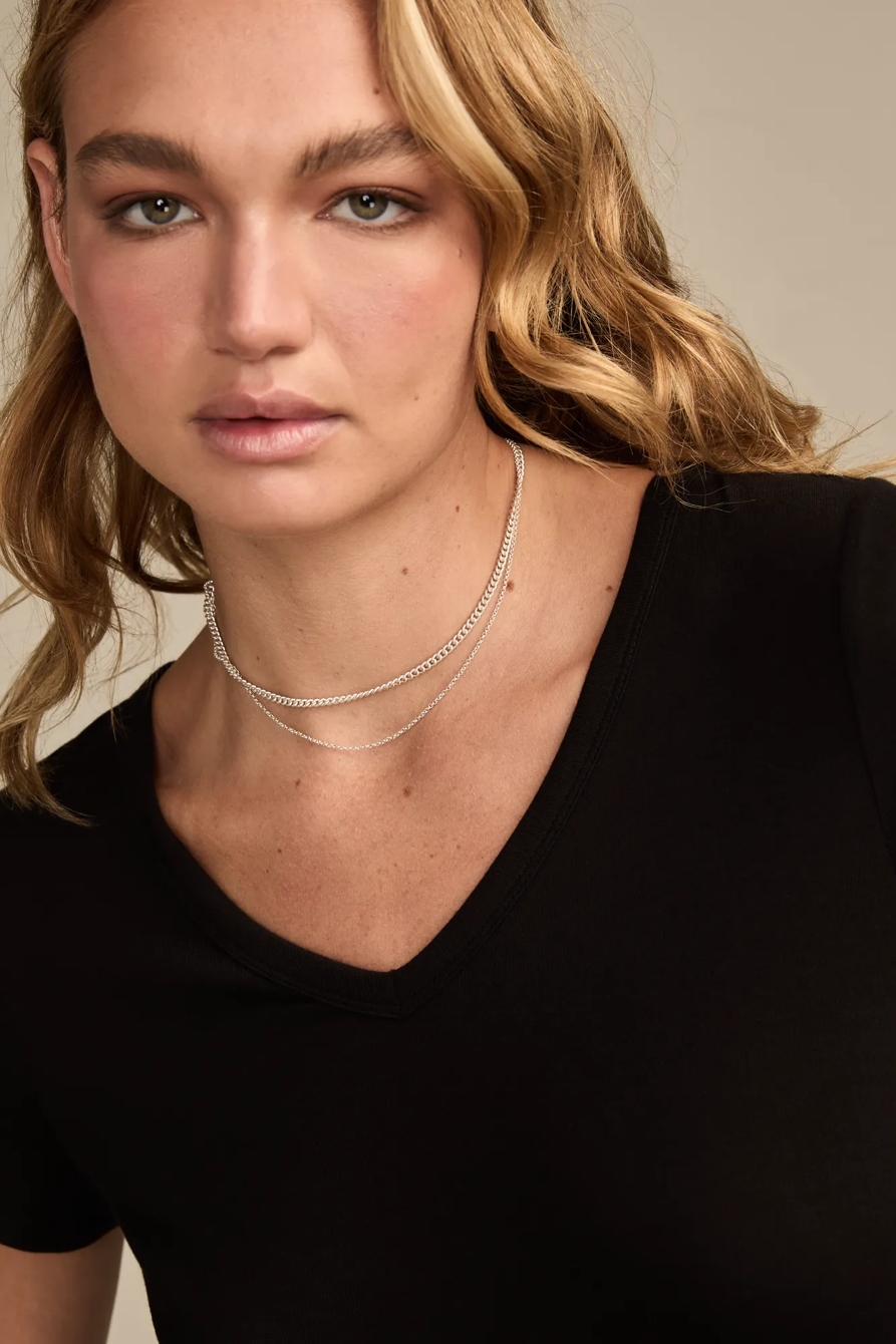 Relaxed V Neck Tee, image 2