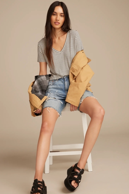 Relaxed V Neck Tee, image 2