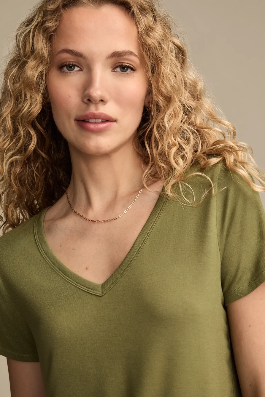 Relaxed V Neck Tee, image 2