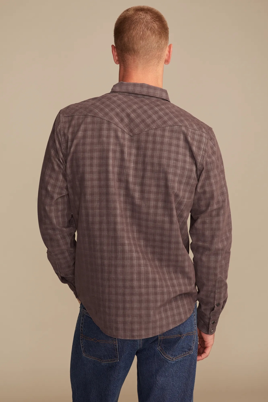 LONG SLEEVE PLAID CORDUROY WESTERN SHIRT, image 5