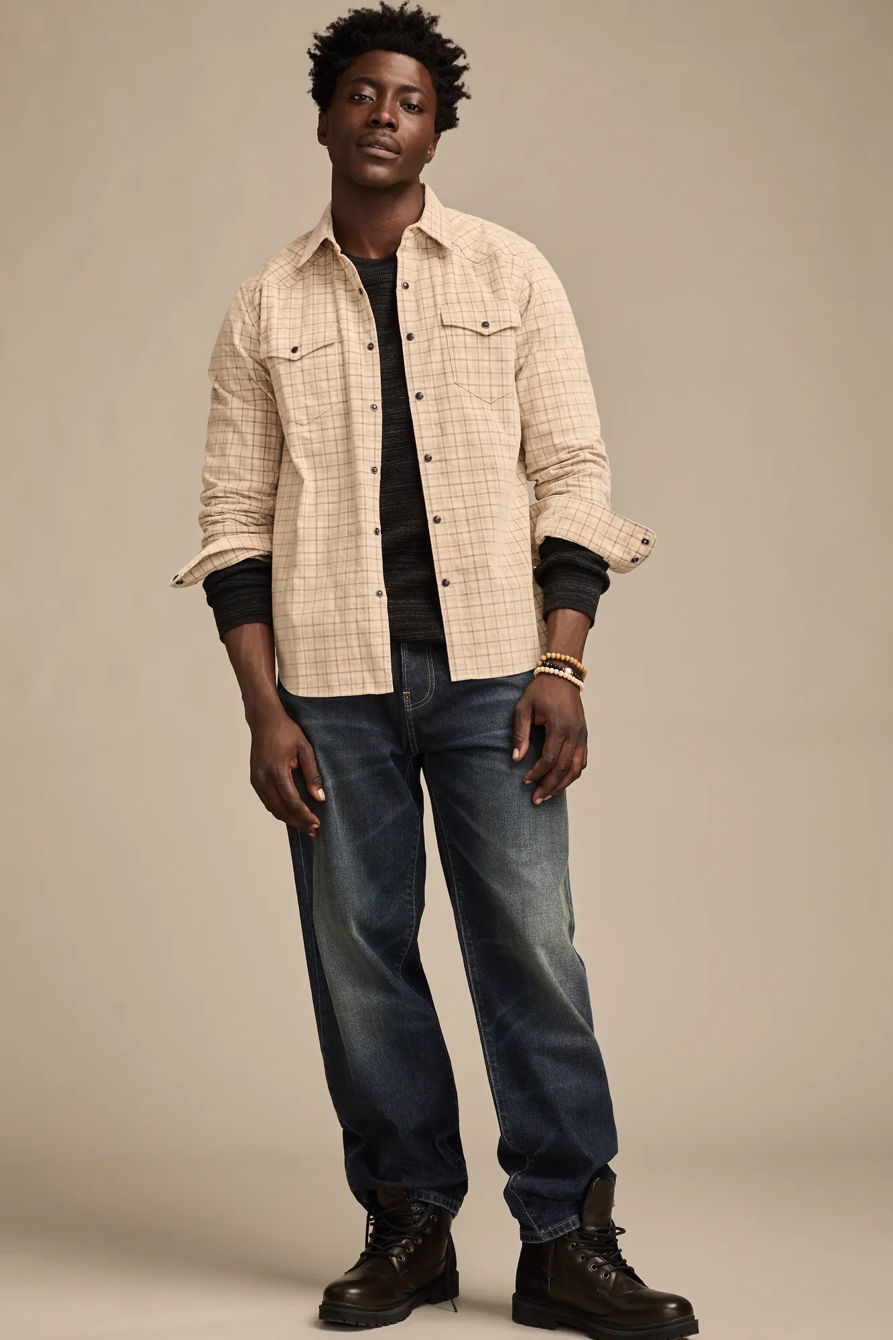 LONG SLEEVE PLAID CORDUROY WESTERN SHIRT, image 2
