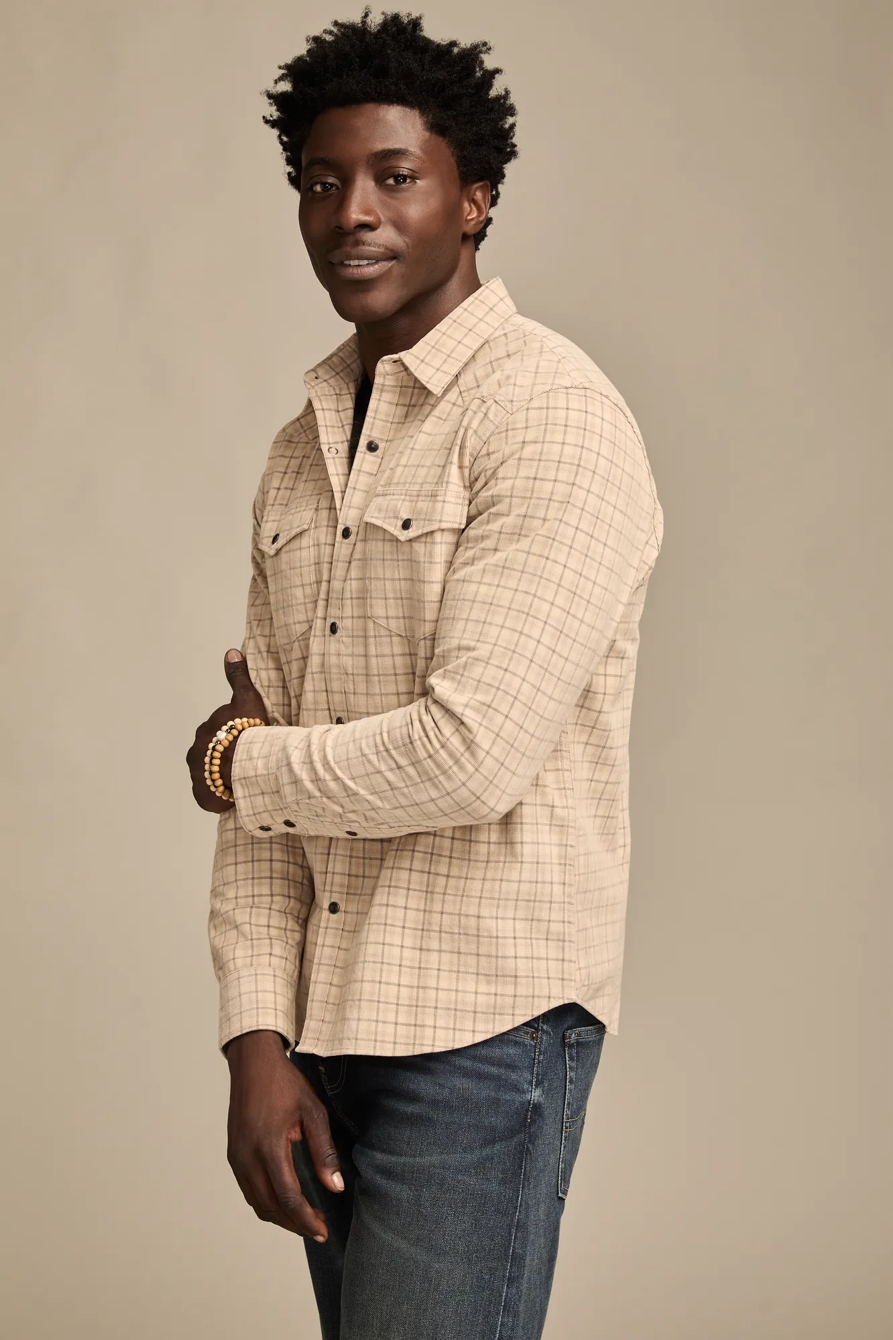 LONG SLEEVE PLAID CORDUROY WESTERN SHIRT, image 4