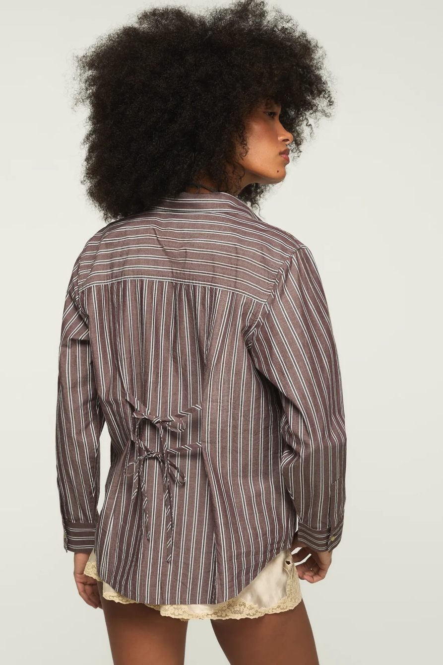 LACED BACK BUTTONDOWN SHIRT, image 3
