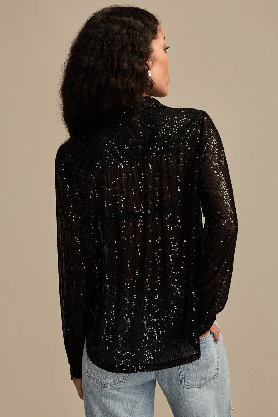 SEQUIN BUTTONDOWN SHIRT, image 3
