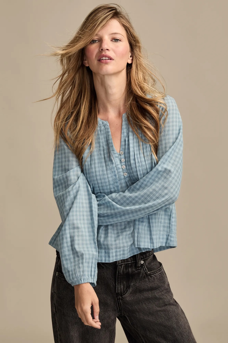 PINTUCK LONG SLEEVE TOP, image 2