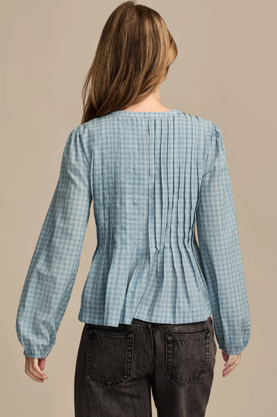 PINTUCK LONG SLEEVE TOP, image 3