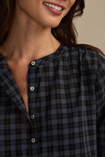 LONG SLEEVE CHECK BLOUSE, image 2