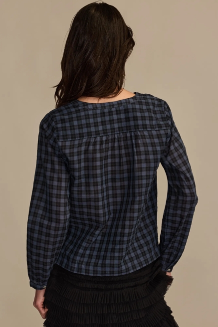 LONG SLEEVE CHECK BLOUSE, image 3