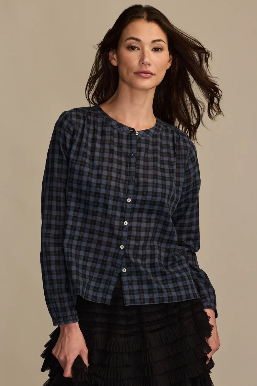 LONG SLEEVE CHECK BLOUSE, image 5