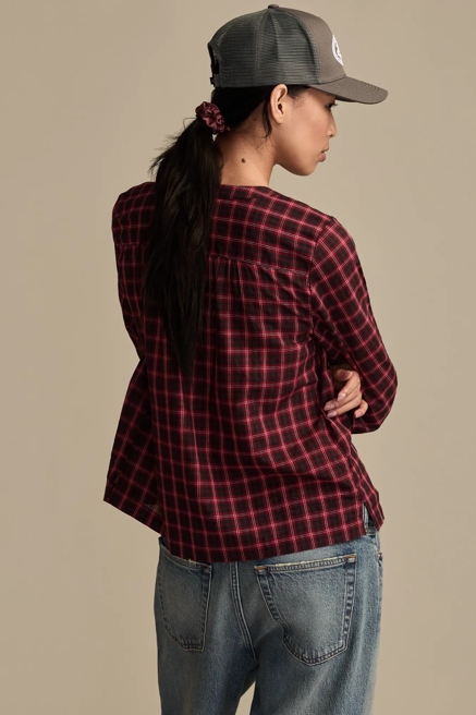 LONG SLEEVE CHECK BLOUSE, image 3