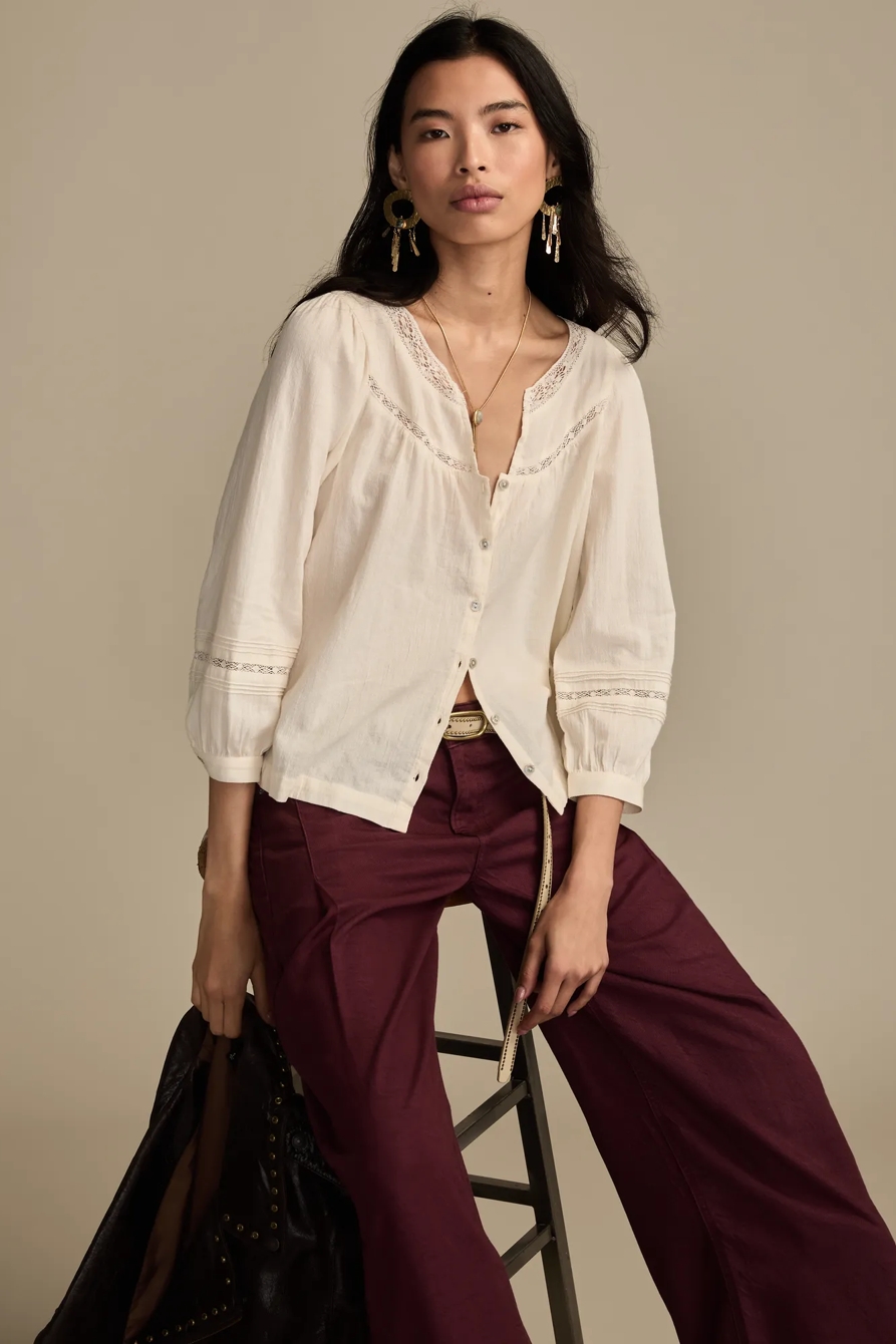 LACE LONG SLEEVE TOP, image 5