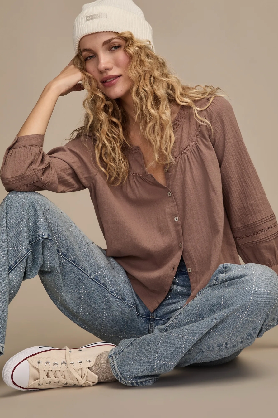 LACE LONG SLEEVE TOP, image 5